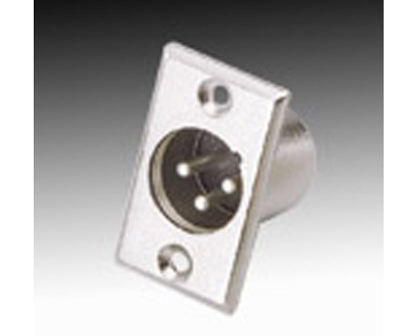F-197  3P CHASSIS MOUNT MIC CONNECTOR, MALE